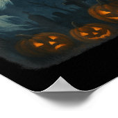 Halloween. Geister, Kürpen und Friedhof! Poster (Ecke)