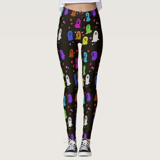 Halloween-Geister Leggings (Vorderseite)