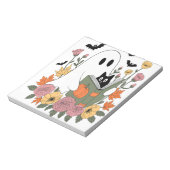 Halloween-Geister-Lesebuch Katze Notizblock (Rotiert)