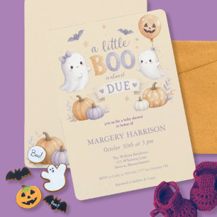 Halloween-Geister Little Boo Baby Shower Einladung