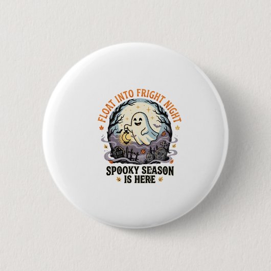 Halloween-Geister-Mond-Parade Button (Vorderseite)