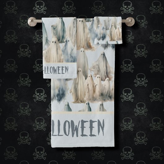 Halloween-Geister-Muster Badhandtuch Set
