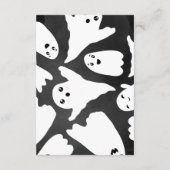 Halloween-Geister Orangenschwarze Bücher für das B Begleitkarte (Rückseite)