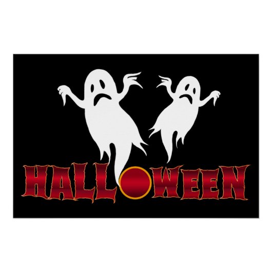 Halloween-Geister Poster (Vorderseite)