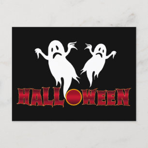 Halloween-Geister Postkarte