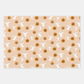 Halloween-Geister, Pumpkins, Ravens und Herbstfoli Geschenkpapier Set (Vorderseite 2)