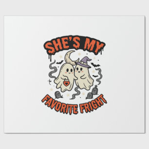 Halloween-Geister-Romantik Humor Geschenkpapier