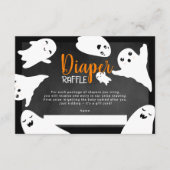 Halloween-Geister Schwarze Windel-Tombolendusche Begleitkarte (Vorderseite)