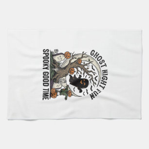 Halloween-Geister-Shirt Vintage-Friedhof Lustiges Geschirrtuch