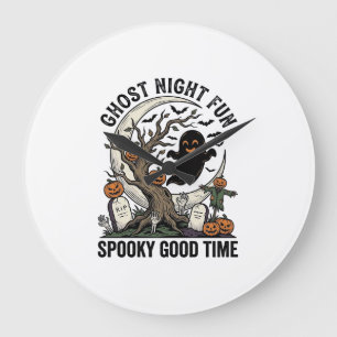 Halloween-Geister-Shirt Vintage-Friedhof Lustiges  Große Wanduhr