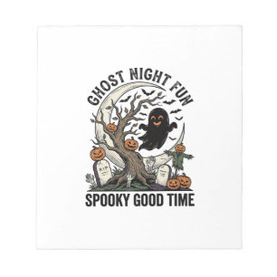 Halloween-Geister-Shirt Vintage-Friedhof Lustiges Notizblock
