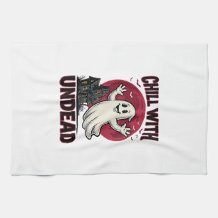 Halloween-Geister-Shirt Vintage Verflucht Zombie D Geschirrtuch