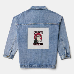 Halloween-Geister-Shirt Vintage Verflucht Zombie D Jeansjacke