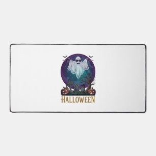Halloween-Geister-Sonnenbrille Lila Mond Friedhof_ Schreibtischunterlage