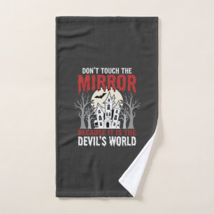 Halloween-Geister-Spiegel-Teufelswelt-Grafik Handtuch