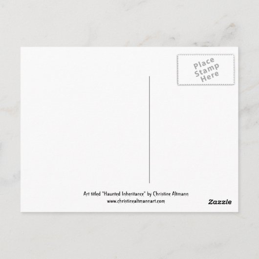 Halloween, Geister, Spuk, Haus, Herrenhaus Postkarte (Rückseite)