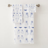 Halloween Geister und Fledermäuse in Wasserfarbe Badhandtuch Set (Insitu)