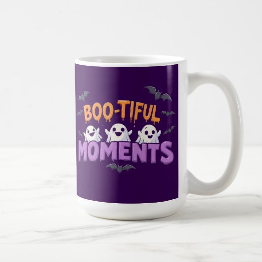 Halloween Geister und Fledermäuse Süße Geschenkide Kaffeetasse (Rechts)