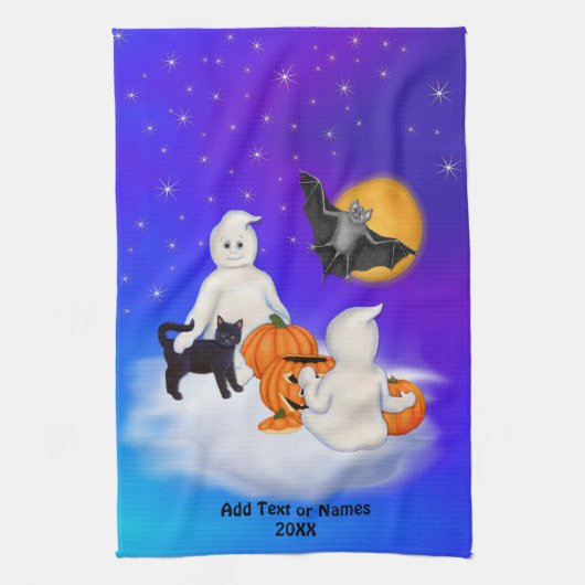 Halloween Geister und Freunde Handtuch (Vertikal)