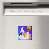Halloween Geister und Freunde Magnet (In Situ (Geschirrspüler))