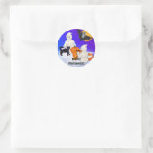 Halloween Geister und Freunde Runder Aufkleber (Tasche)