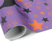Halloween-Geister und Stars Nahtloses Wrapping Pap Geschenkpapier (Rolleneckpunkt)