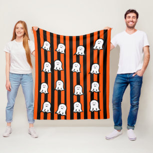 Halloween-Geister und Streifen Fleece-Decke Fleecedecke