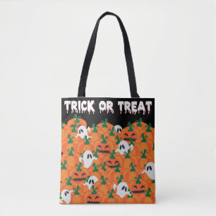 Halloween-Geister Verlassener Kürbisfeld Große Tas Tasche