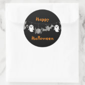 Halloween-Geistergarland Runder Aufkleber (Tasche)