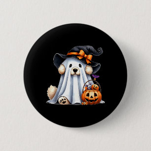 Halloween-Geisterhund Button