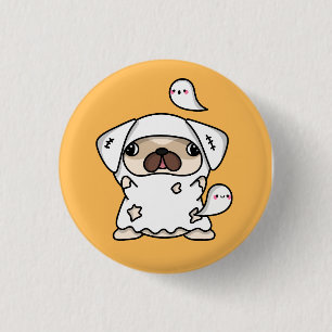 Halloween-Geisterhund Button