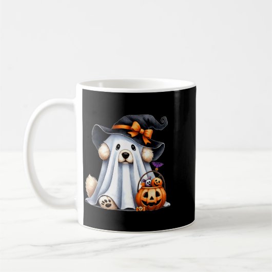 Halloween-Geisterhund Kaffeetasse (Links)
