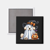 Halloween-Geisterhund Magnet (Vorderseite/Rückseite)