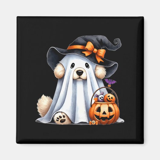 Halloween-Geisterhund Magnet (Vorne)