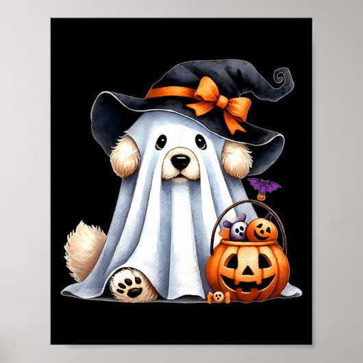 Halloween-Geisterhund Poster (Vorne)