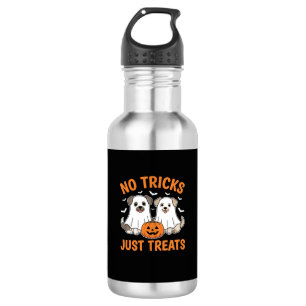 Halloween-Geisterhunde Keine Tricks, nur Leckerlis Edelstahlflasche