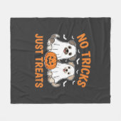 Halloween-Geisterhunde Keine Tricks, nur Leckerlis Fleecedecke (Vorderseite (Horizontal))