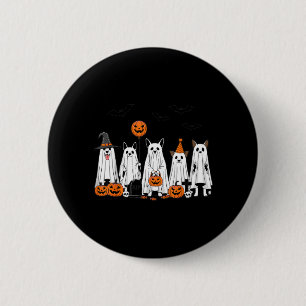 Halloween-Geisterhunde Süße Kürbis-Cartoon-Gestalt Button