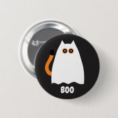 Halloween-Geisterkatzen-Button Button (Vorne & Hinten)