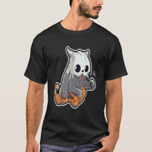 Halloween-Geisterkatzen-Kostüm Lustige Halloween-P T-Shirt