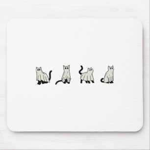 Halloween-Geisterkatzen Niedliche Katzen in Geiste Mousepad