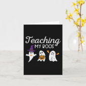 Halloween-Geisterlehrer lehren mein BooskKostüm Karte (Gelbe Blume)