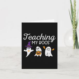 Halloween-Geisterlehrer lehren mein BooskKostüm Karte