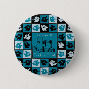 Halloween-Geistermosaik Button