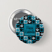 Halloween-Geistermosaik Button (Vorne & Hinten)