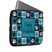 Halloween-Geistermosaik Laptopschutzhülle (Vorne Rechts)