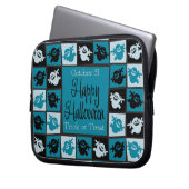 Halloween-Geistermosaik Laptopschutzhülle (Vorderseite Links)