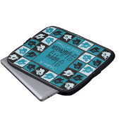 Halloween-Geistermosaik Laptopschutzhülle (Vorne Knopf)