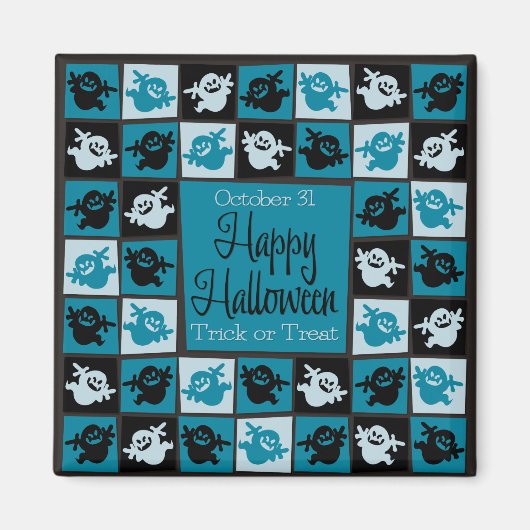 Halloween-Geistermosaik Magnet (Vorne)