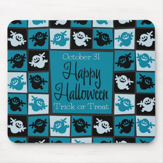 Halloween-Geistermosaik Mousepad (Vorne)
